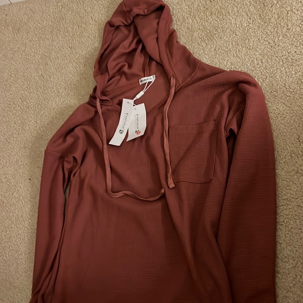 Cute long sleeve with hood! NEW!